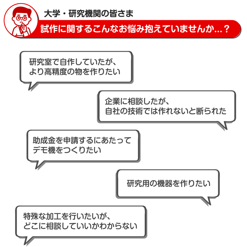 試作に関するこんなお悩み抱えていませんか